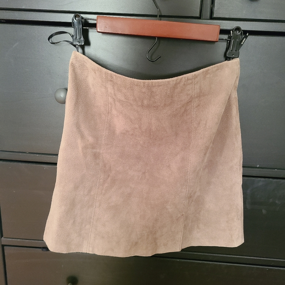 Blank NYC suede leather skirt